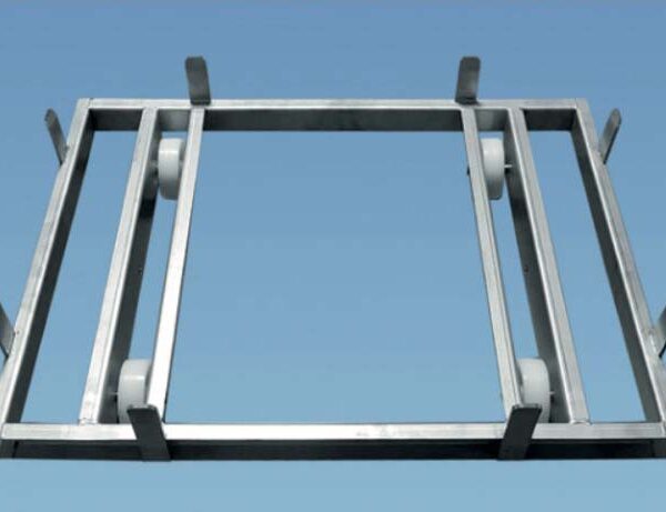 Carucior din otel inox pentru transport matrite bloc