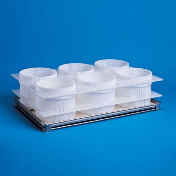 Suport multiforme branza cu tava de scurgere 6 matrite (ø20 H13cm)