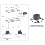 Set 6 roti pentru ghivece – rotative 360° - imagine 2